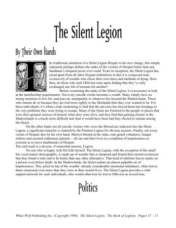 The Silent Legion - Wraithlarp.net