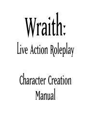The Wraith Character Creation Manual - Wraithlarp.net