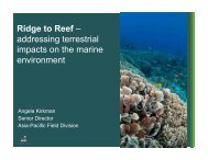 Ridge to Reef â addressing terrestrial impacts on the marine ...