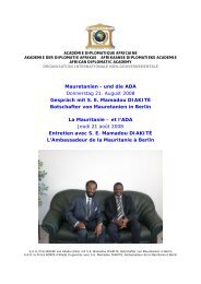 Mauretanien - Akademie der Diplomatie Afrikas