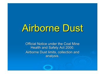 Airborne Dust - Coal Services