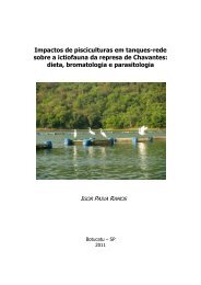 Impactos de pisciculturas em tanques-rede sobre a ictiofauna da ...