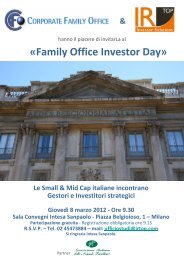 Visualizza l'invito all'evento Family Office Investor Day - IR Top