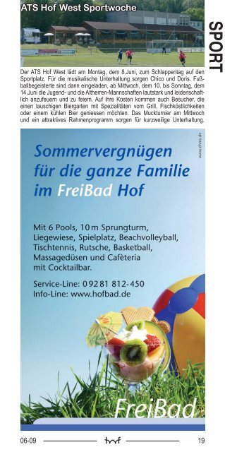 biergarten - Hof Programm