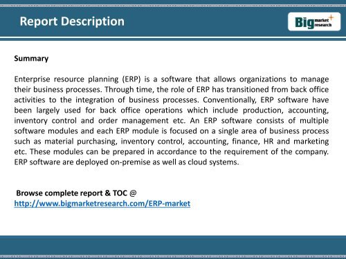 in-depth analysis of Global ERP Software Market 2013-2020