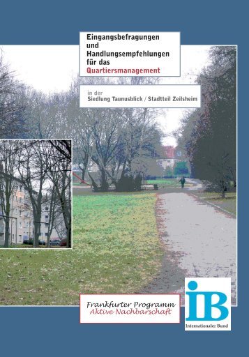 Quartiersanalyse Zeilsheim (PDF 2.4 MB) - Frankfurt am Main