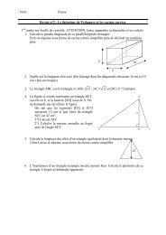 Nom : Classe : Devoir nÂ°2 : Le thÃ©orÃ¨me de Pythagore et les racines ...