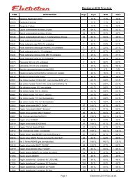 Electrotren 2010 Price List