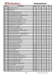 Electrotren 2010 Price List