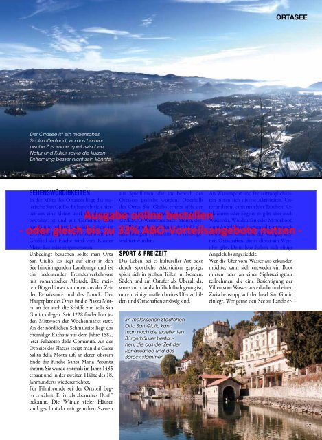 Lust auf Italien Oberitalienische Seen 2015 / 3 Leseprobe