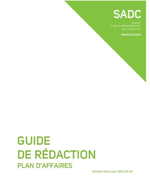 GUIDE DE RÉDACTION