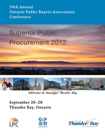 54th OPBA Conference - Ontario Public Buyers Association