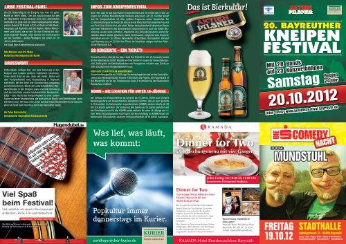 Kneipenfestival Programmheft 2012