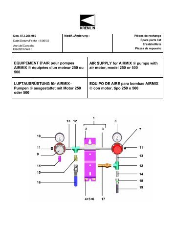 EQUIPEMENT D'AIR pour pompes AIRMIX ® équipées d'un moteur ...