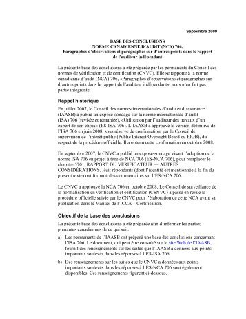 Paragraphes d'observations et paragraphes sur d'autres points dans ...