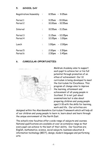 Meldrum Academy Prospectus 2010