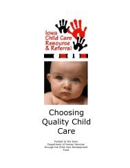 Choosing Quality Child Care - Iowa Child Care Resource & Referral