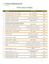ATM locations in Albania - Intesa Sanpaolo Bank Albania