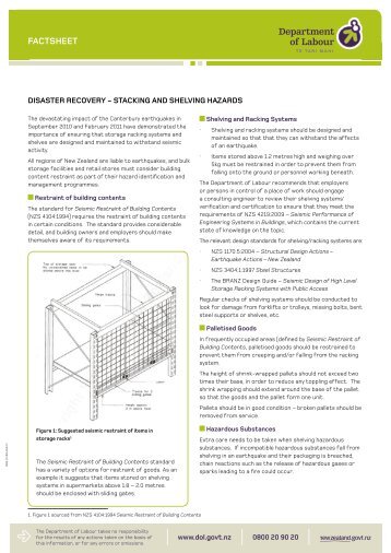 Stacking and shelving hazards [247 KB PDF] - Business.govt.nz