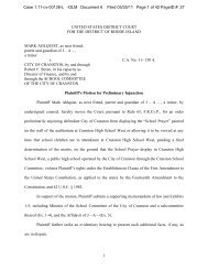 Motion for Preliminary Injunction - ACLU of Rhode Island