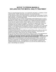DECLARATION FOR MENTAL HEALTH TREATMENT