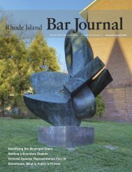 Rhode Island Bar Journal - Rhode Island Bar Association