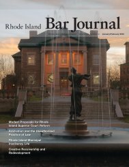 Rhode Island Bar Journal - Rhode Island Bar Association