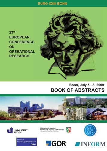 BOOK OF ABSTRACTS - EURO Conference Bonn 2009