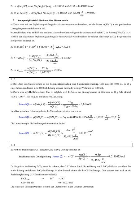 Rechnen mit Stoffmengenkonzentrationen und ... - laborberufe.de