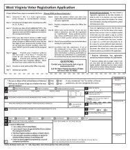 West Virginia Voter Registration Form - Long Distance Voter