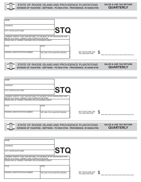 Sales Tax Quarterly Multi.qxp - Rhode Island Division of Taxation