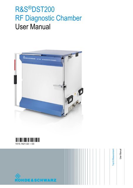 R&S DST200 User Manual - Rohde & Schwarz