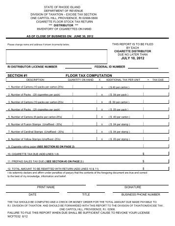 Rhode Island Division Of Taxation Rhode Island Division Of Taxation