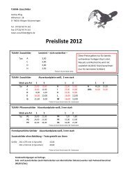 Preisliste 2012 - TUKAN-Zooschilder