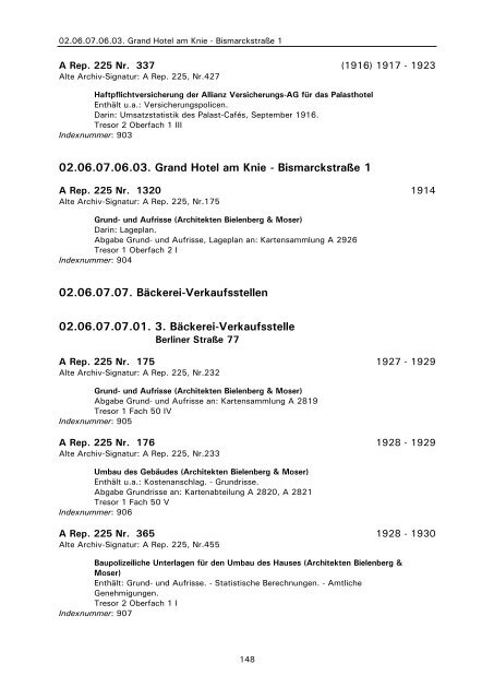 A Rep. 225 Aschinger-Konzern - Landesarchiv Berlin