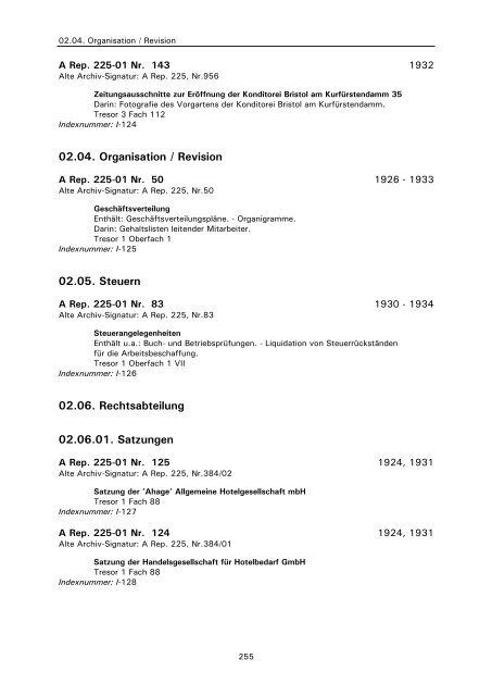 A Rep. 225 Aschinger-Konzern - Landesarchiv Berlin