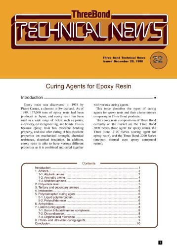 Curing Agents for Epoxy Resin