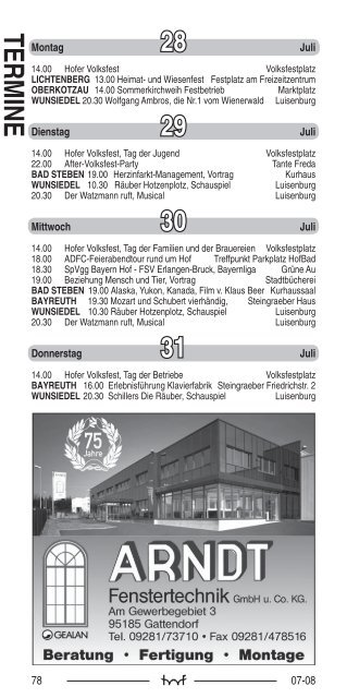 EITE - Hof Programm