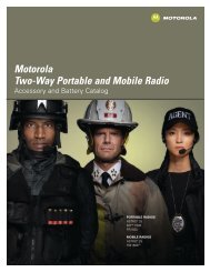 Motorola High Tier Accessory Catalog - Emergency Radio Service Inc.