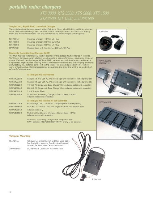 Motorola High Tier Accessory Catalog - Emergency Radio Service Inc.