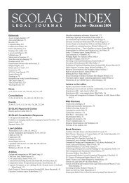 SCOLAG Index 2004 - Scottish Legal Action Group