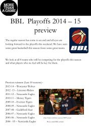 BBL Playoffs 2014 – 15 preview