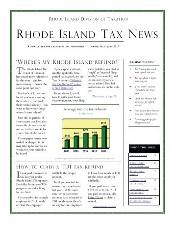 rhode island tax news - Rhode Island Division of Taxation - RI.gov