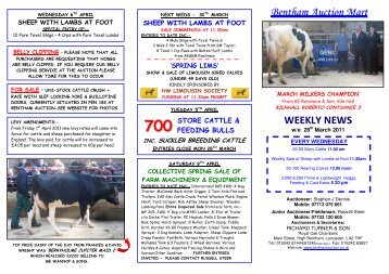 26 March 2011 - Bentham Auction Mart