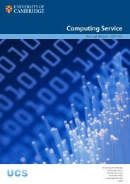 Review 2007-08 - University of Cambridge Computing Service