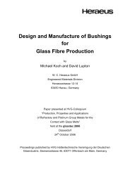 Design and Manufacture of Bushings for Glass Fibre Production