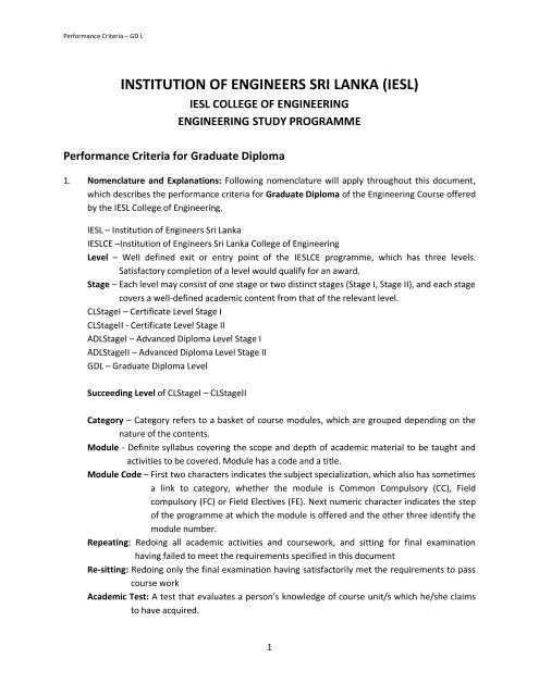 Performance Criteria GDL (4) (2)-revised.pdf - IESL e-Learning System