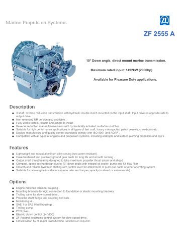 ZF 2555 A-Description - Used Diesel Engines | Detroit Diesel