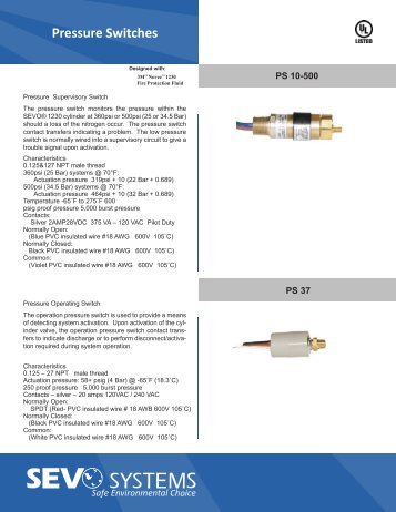 Pressure Switches - SEVO Systems