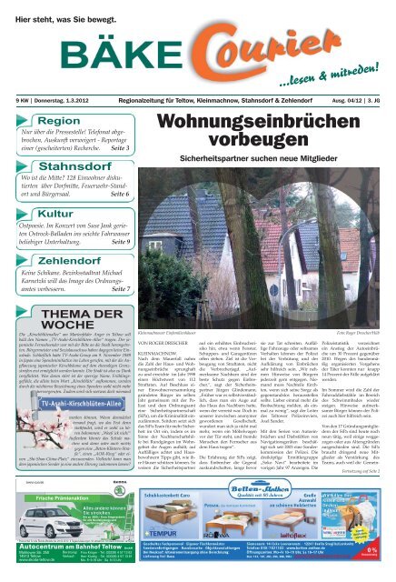 kurz notiert - Bäke-Courier